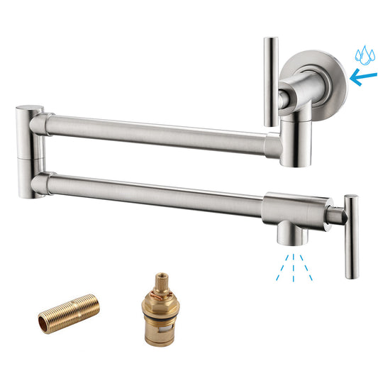 Havin A202 Pot filler faucet wall mount, upside down style (Brushed Nickel)