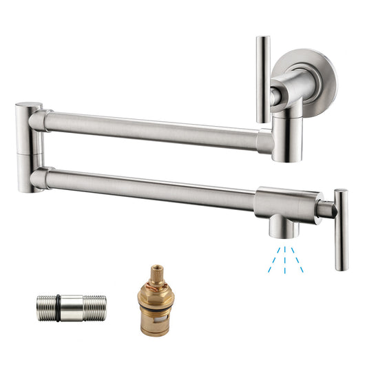 Modell: CM02-Customized – Wandhalterung für Topffüller-Wasserhahn Havin A202, (Stil A, gebürstetes Nickel)