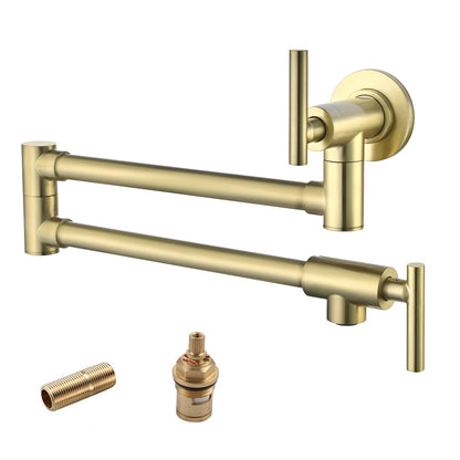 Havin A202 Pot filler faucet wall mount, Upside Down Style, Brushed Gold