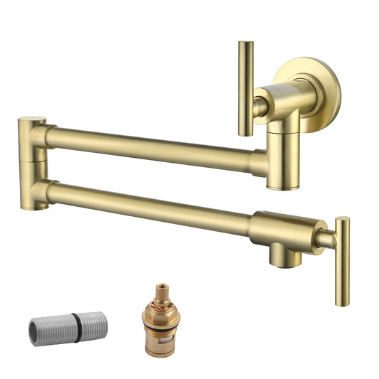 Havin A202 Pot filler faucet wall mount, Upside Down Style, Brushed Gold